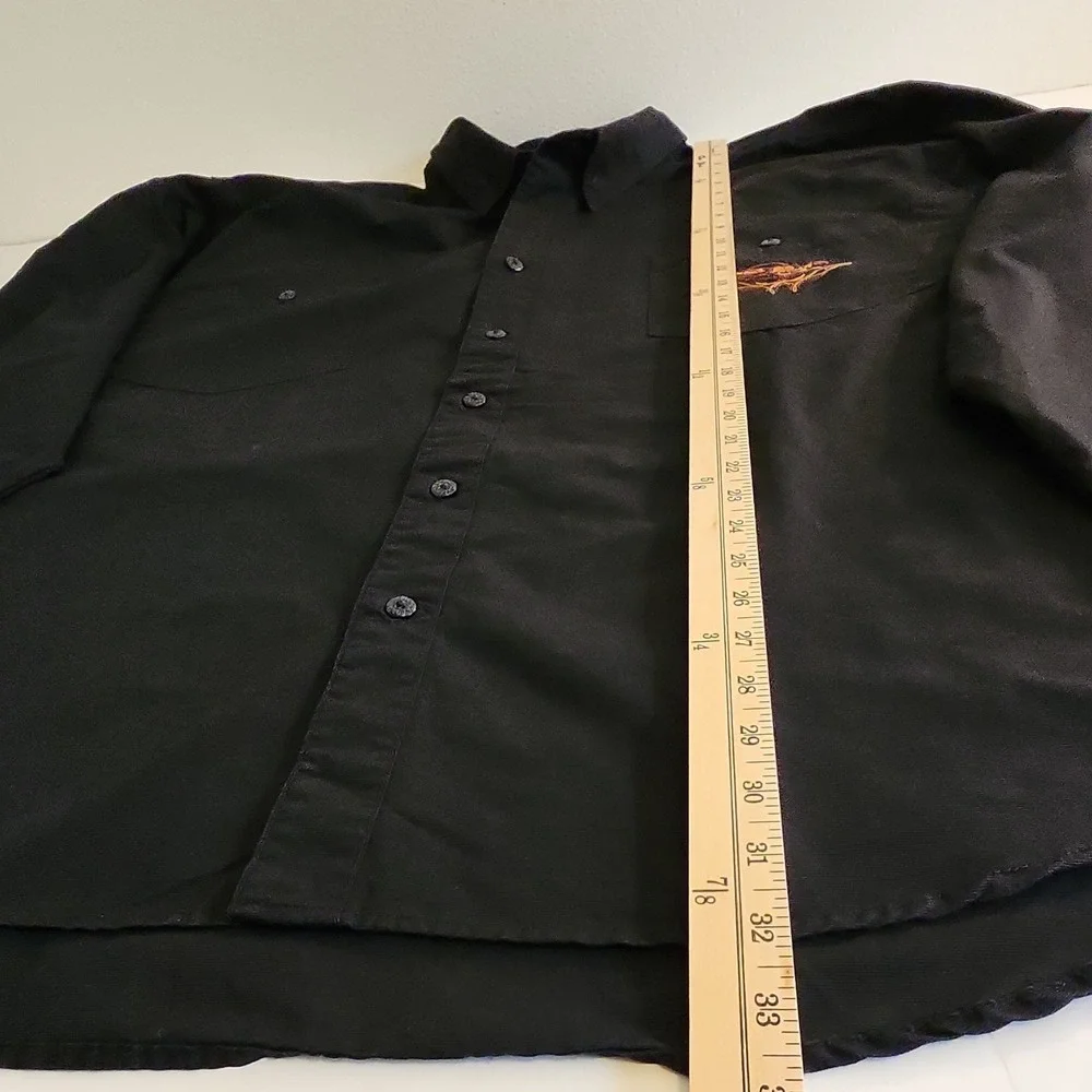 Harley Davidson Button Up Shirt Mens XXXL Black Short Sleeve‎ Casual Biker